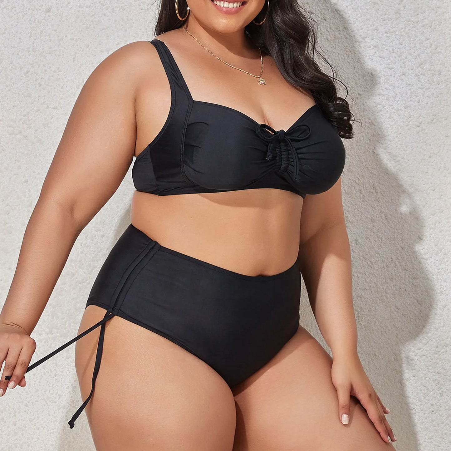 Bikini Plus Size con Lazo Frontal y Lateral Ref: 0653