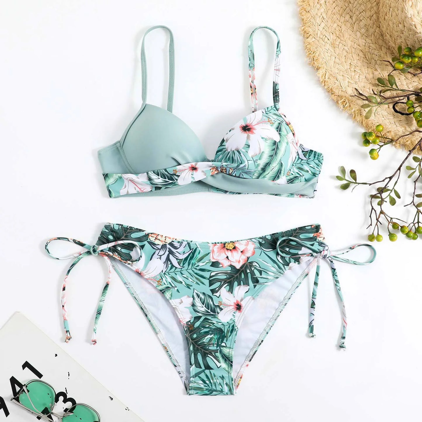 Bikini Cruzado Floral Ajustable Ref: 0527