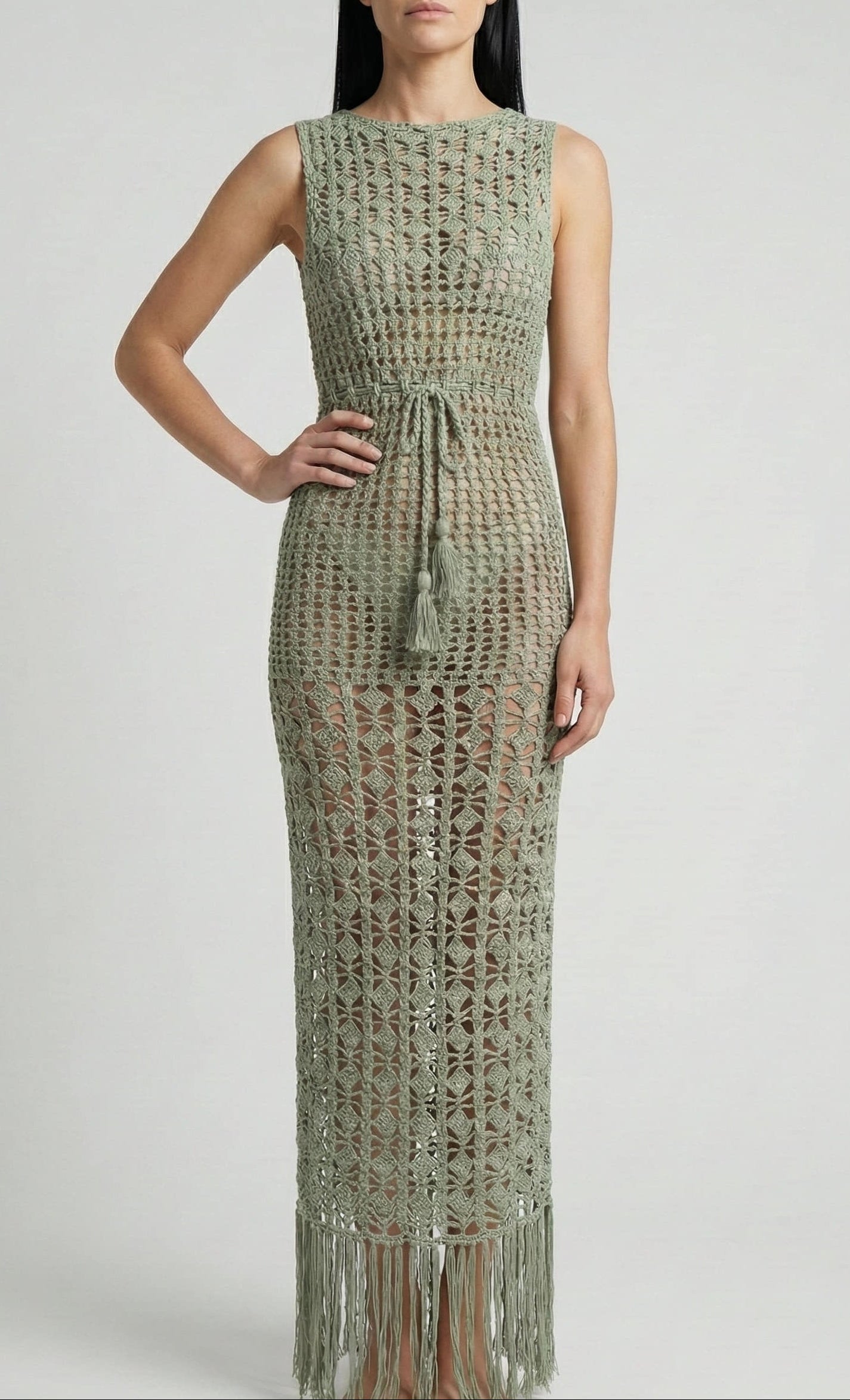 Salida de Playa en Tejido de Punto con Abertura Lateral Ref: 0391