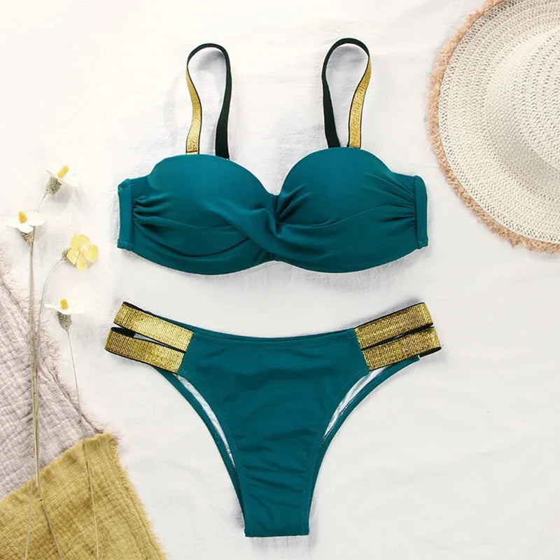 Bikini con Tirantes Trenzados Ref: 0103