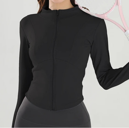 Campera Deportiva Con Cierre Frontal Y Corte Redondeado Ref: 1084