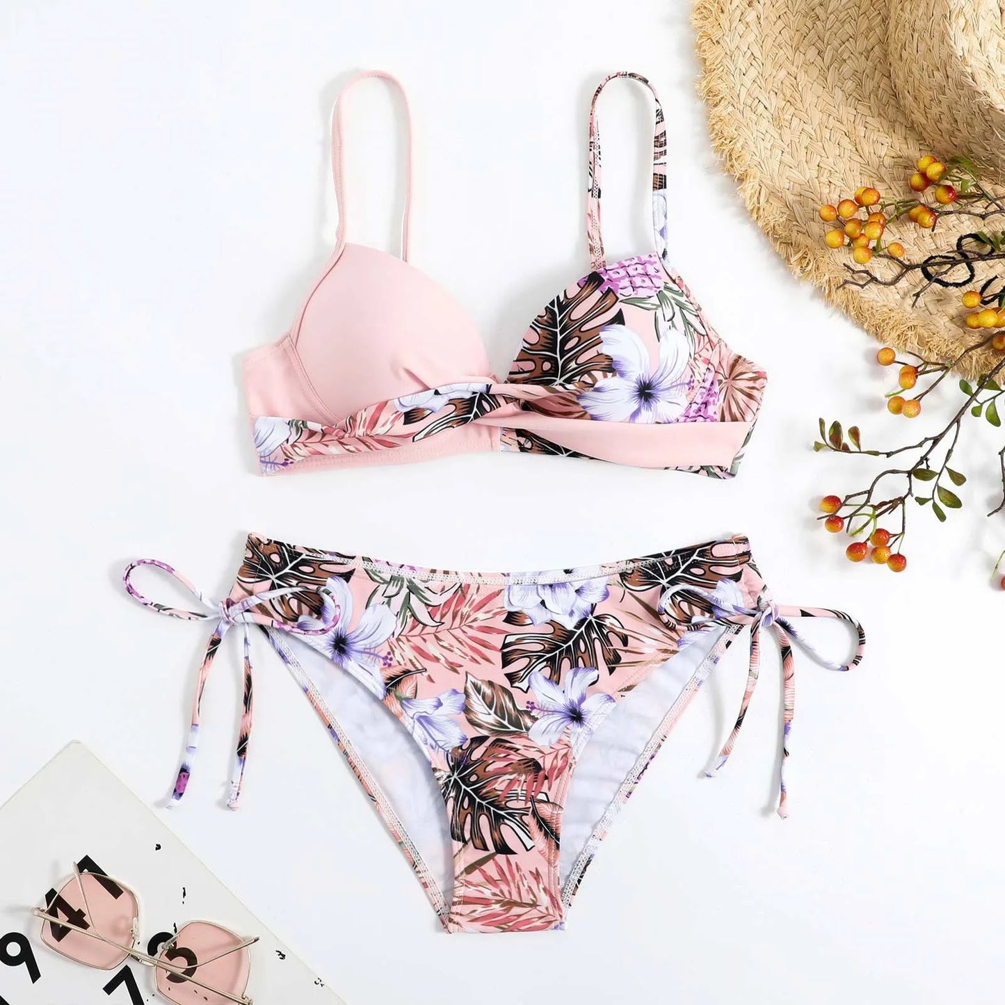 Bikini Cruzado Floral Ajustable Ref: 0527