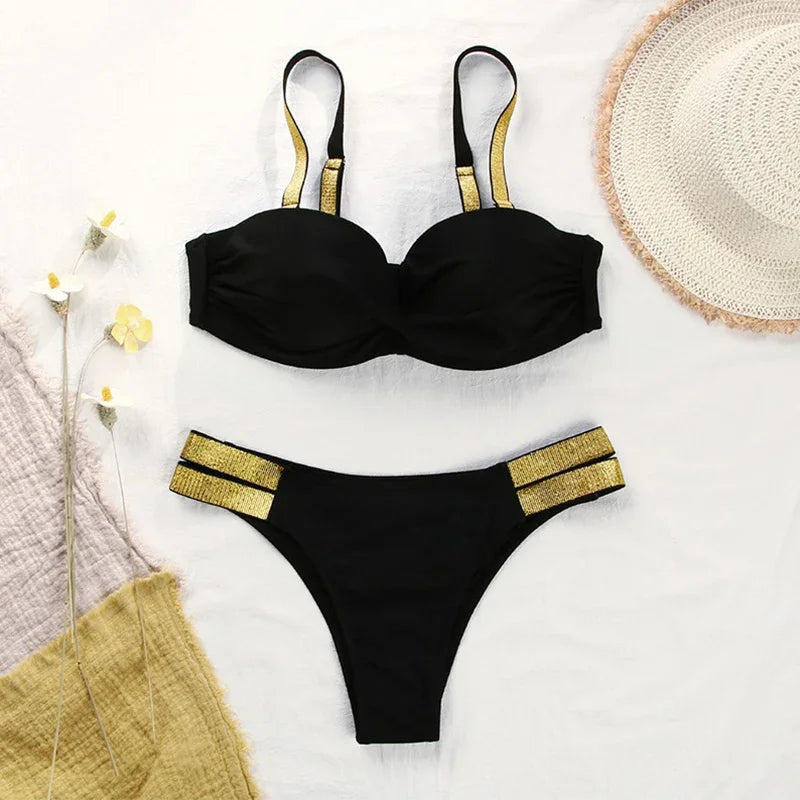 Bikini con Tirantes Trenzados Ref: 0103