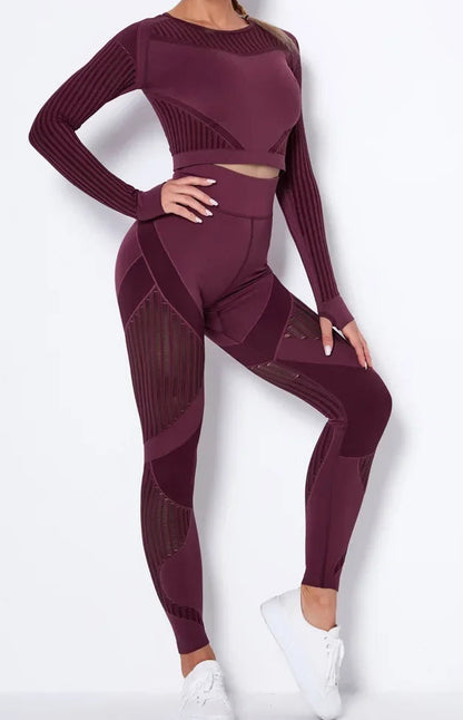 Conjunto Deportivo Con Blusa De Manga Larga Y Calza Texturada Ref: 1048