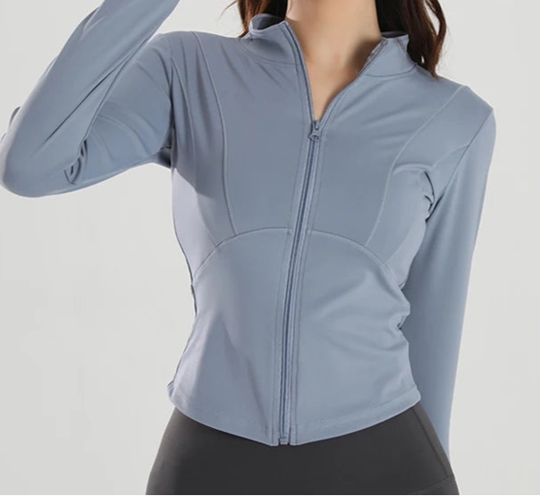 Campera Deportiva Con Cierre Frontal Y Corte Redondeado Ref: 1084