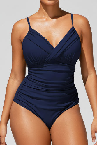 Enteriza con Escote en V Cruzado y Drapeados Ref: 0781