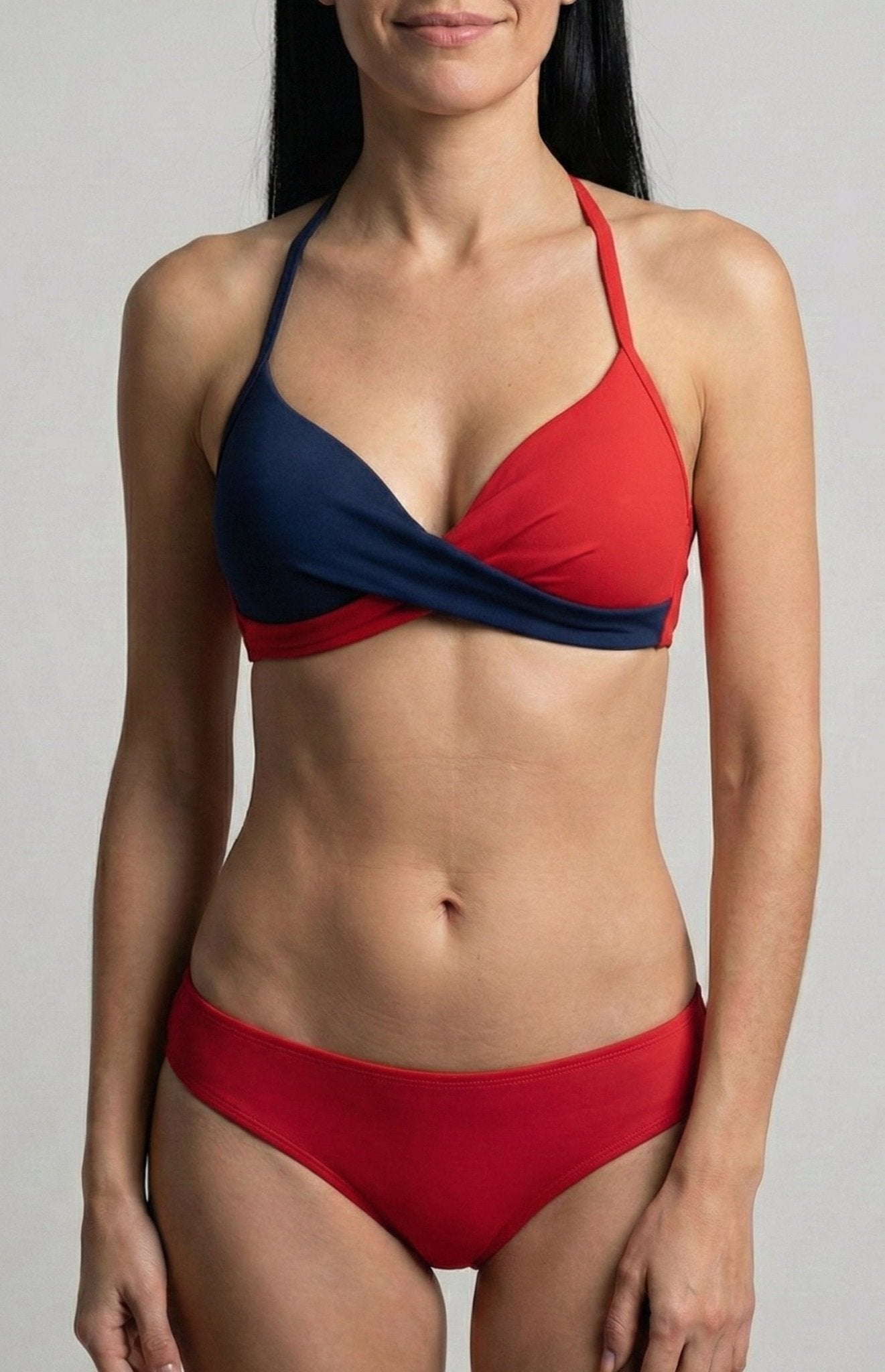Bikini con Detalle Cruzado Bicolor Ref. 0731 - Marea Bella Swimwear