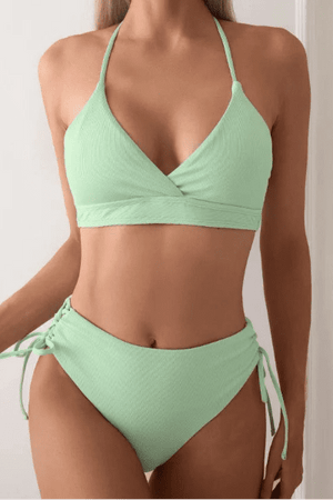 Bikini con Escote Triangular Espalda Cruzada y Ataduras Laterales Ref. 0737 - Marea Bella Swimwear