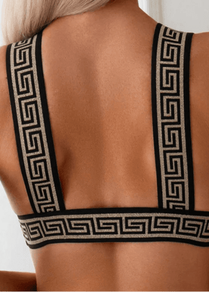 Bikini con Estampa Geométrica Dorada Ref. 0529 - Marea Bella Swimwear