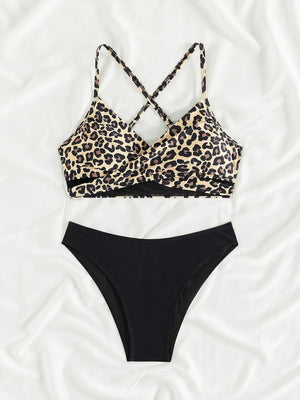 Bikini con Top Animal Print y Recortes Ref. 0525 - Marea Bella Swimwear