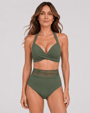 Bikini con Tul Superpuesto y Cintura Alta Ref. 0754 - Marea Bella Swimwear
