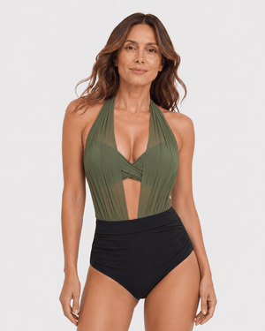 Bikini con Tul Superpuesto y Cintura Alta Ref. 0754 - Marea Bella Swimwear