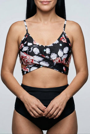 Bikini de Cintura Alta con Top Cruzado Ref. 0734 - Marea Bella Swimwear