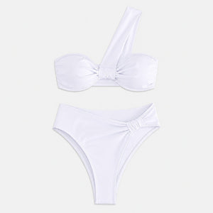 Bikini de Un Hombro con Detalle Torzado Ref. 0755 - Marea Bella Swimwear