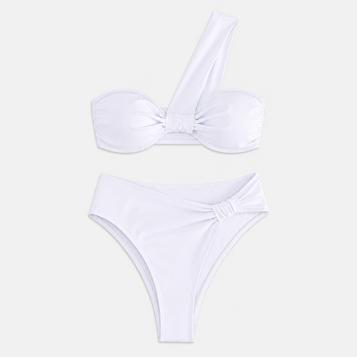 Bikini de Un Hombro con Detalle Torzado Ref. 0755 - Marea Bella Swimwear