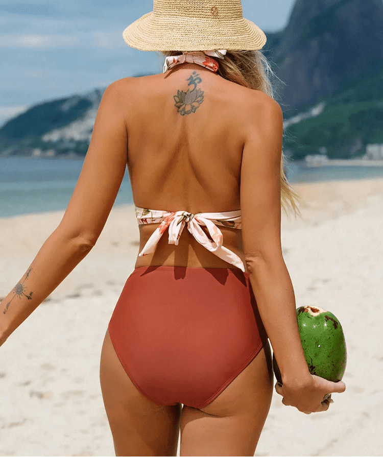 Bikini Escote en V con Cintura Alta Ref. 0114 - Marea Bella Swimwear