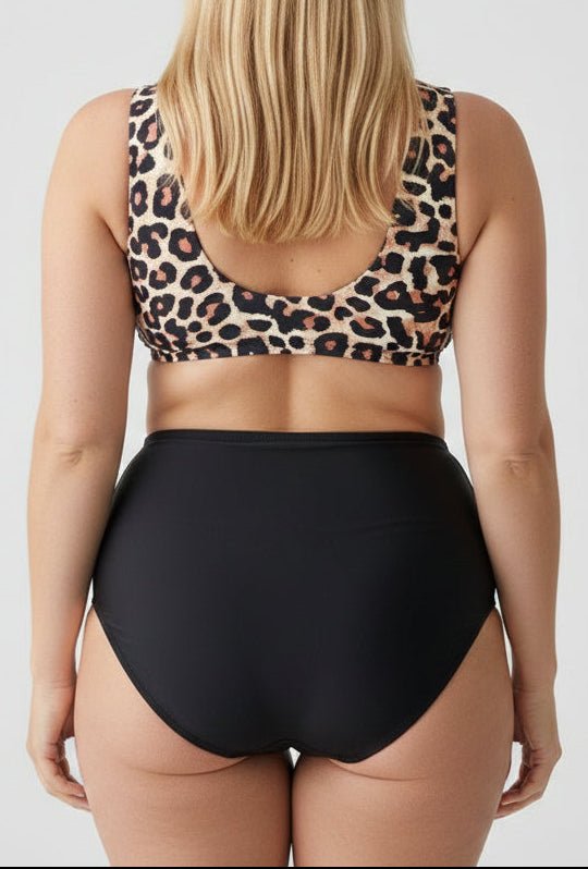 Bikini Plus Size Animal Print con Drapeado Frontal Ref. 0706 - Marea Bella Swimwear