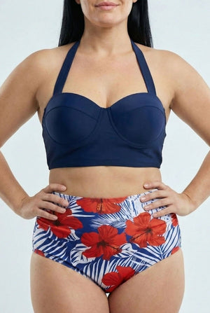 Bikini Plus Size con Amarre en el Cuello y cintura alta Ref: 0658 - Marea Bella Swimwear
