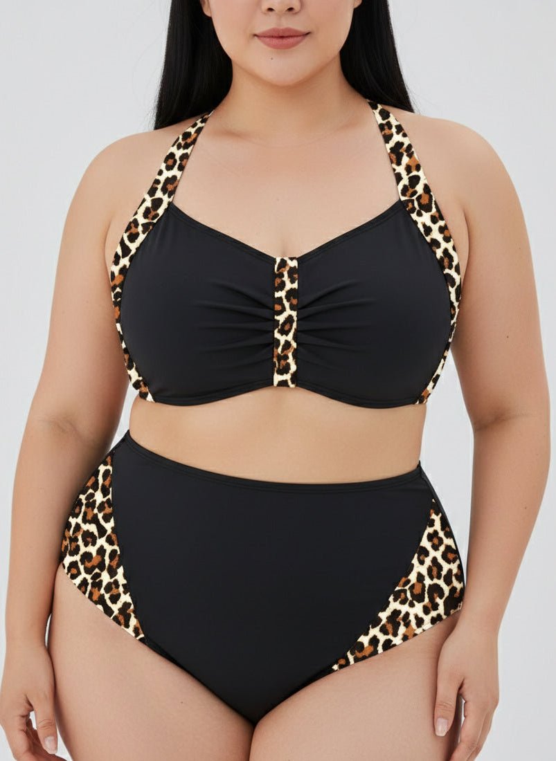 Bikini Plus Size con Detalles Estampados en Animal Print Ref. 0704 - Marea Bella Swimwear