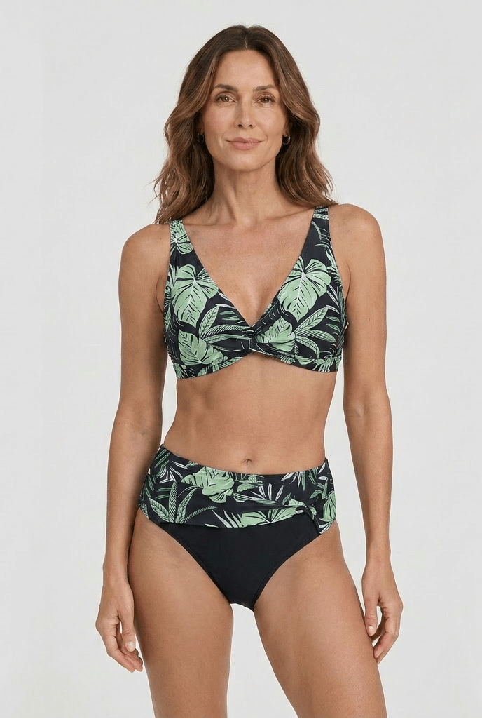Bikini Top Cruzado con Cintura Alta Ref. 0747 - Marea Bella Swimwear