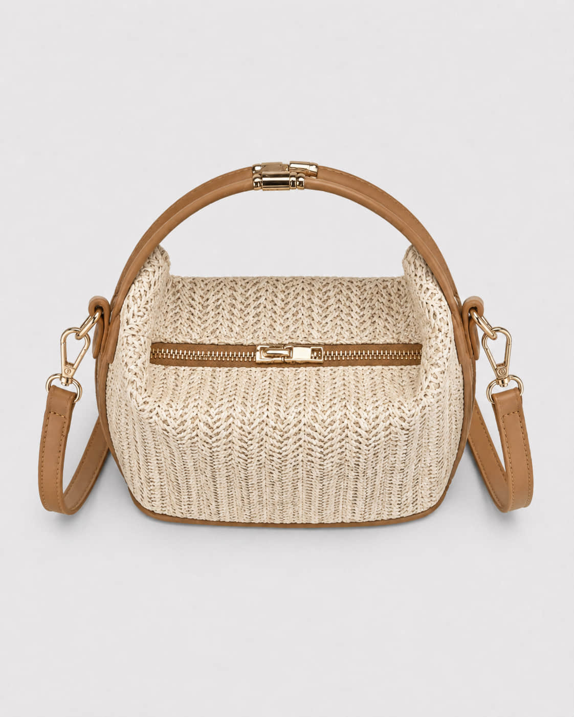 Bolso Bandolera con Asa Arqueada y Trama Chevron Ref. 0825 - Marea Bella Swimwear