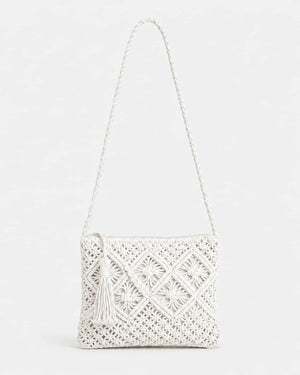 Bolso Bandolera con Diseños en Relieve y Borla Ref. 0820 - Marea Bella Swimwear