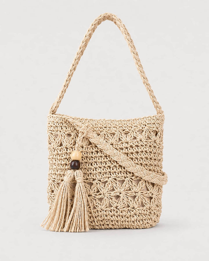 Bolso Bandolera de Macramé con Borla Lateral Ref. 0822 - Marea Bella Swimwear