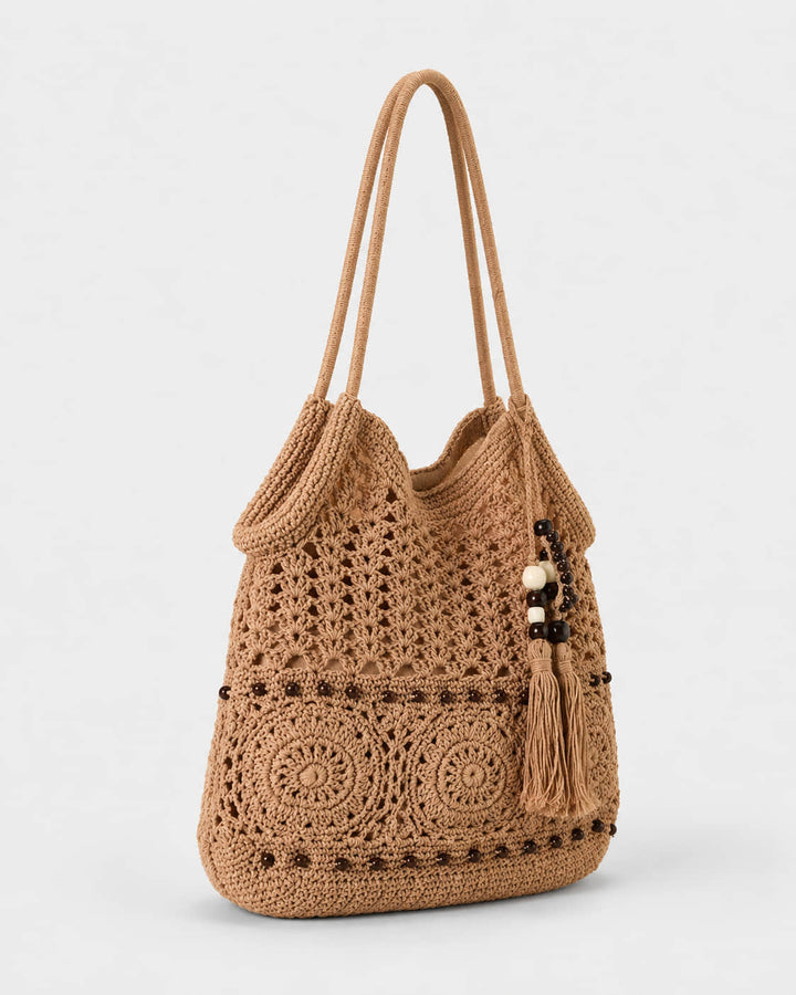 Bolso de Hombro con Medallones y Borla Ref. 0816 - Marea Bella Swimwear
