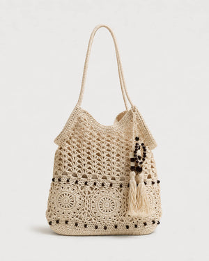 Bolso de Hombro con Medallones y Borla Ref. 0816 - Marea Bella Swimwear