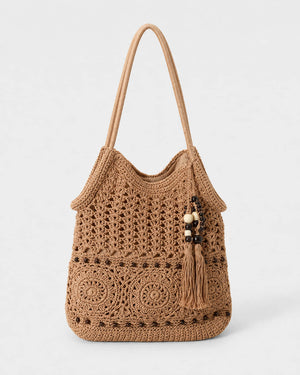 Bolso de Hombro con Medallones y Borla Ref. 0816 - Marea Bella Swimwear