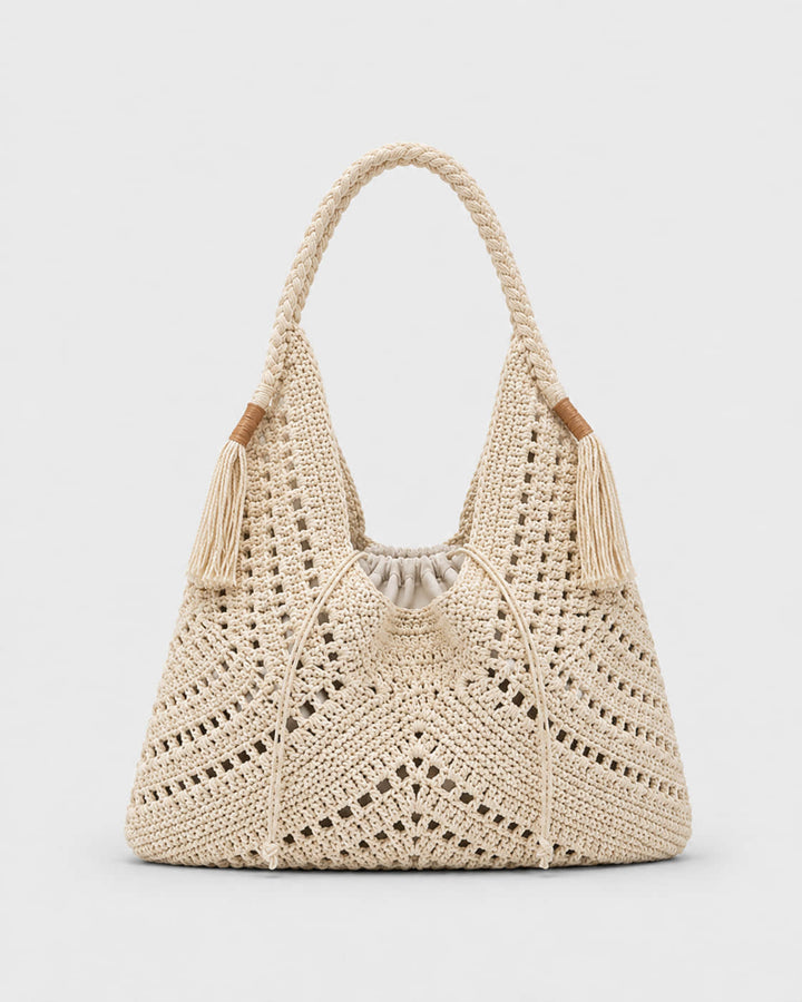 Bolso Hobo con Cordones y Borlas Laterales Ref. 0817 - Marea Bella Swimwear