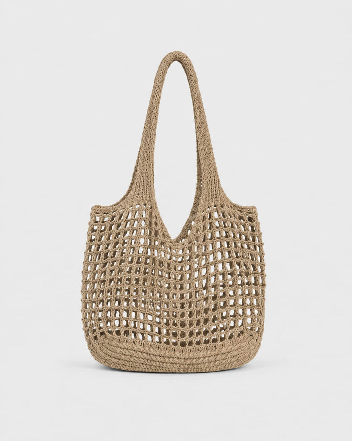 Bolso Hobo de Trama Calada con Asa Integrada Ref. 0810 - Marea Bella Swimwear