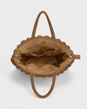 Bolso Redondo con Borde Ondulado y Trama Radial Ref. 0821 - Marea Bella Swimwear