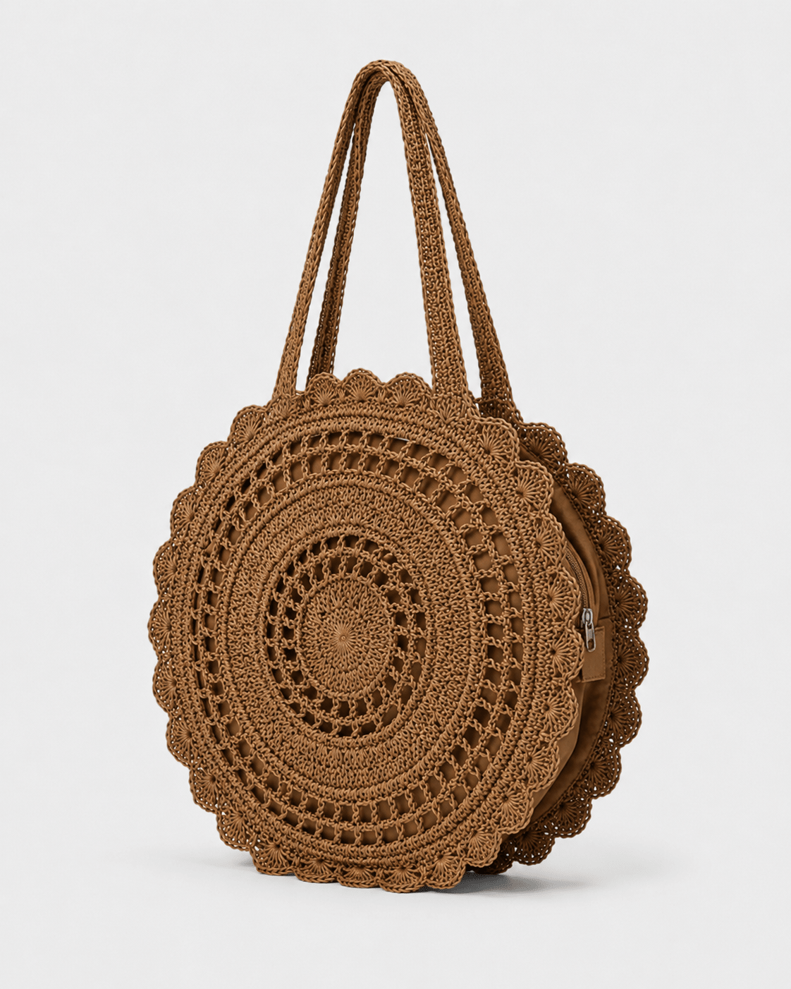 Bolso Redondo con Borde Ondulado y Trama Radial Ref. 0821 - Marea Bella Swimwear