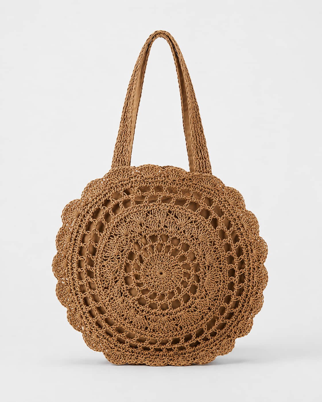 Bolso Redondo con Borde Ondulado y Trama Radial Ref. 0821 - Marea Bella Swimwear