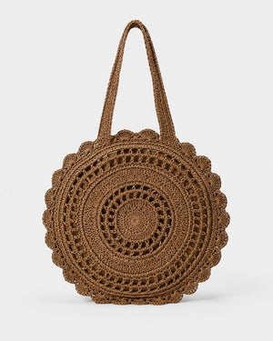 Bolso Redondo con Borde Ondulado y Trama Radial Ref. 0821 - Marea Bella Swimwear