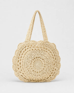 Bolso Redondo con Borde Ondulado y Trama Radial Ref. 0821 - Marea Bella Swimwear