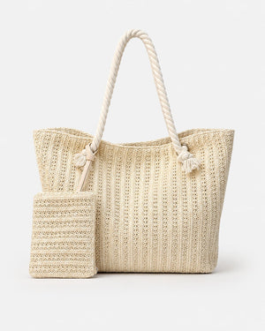 Bolso Tote con Asas Torzadas y Estuche Exterior Ref. 0809 - Marea Bella Swimwear