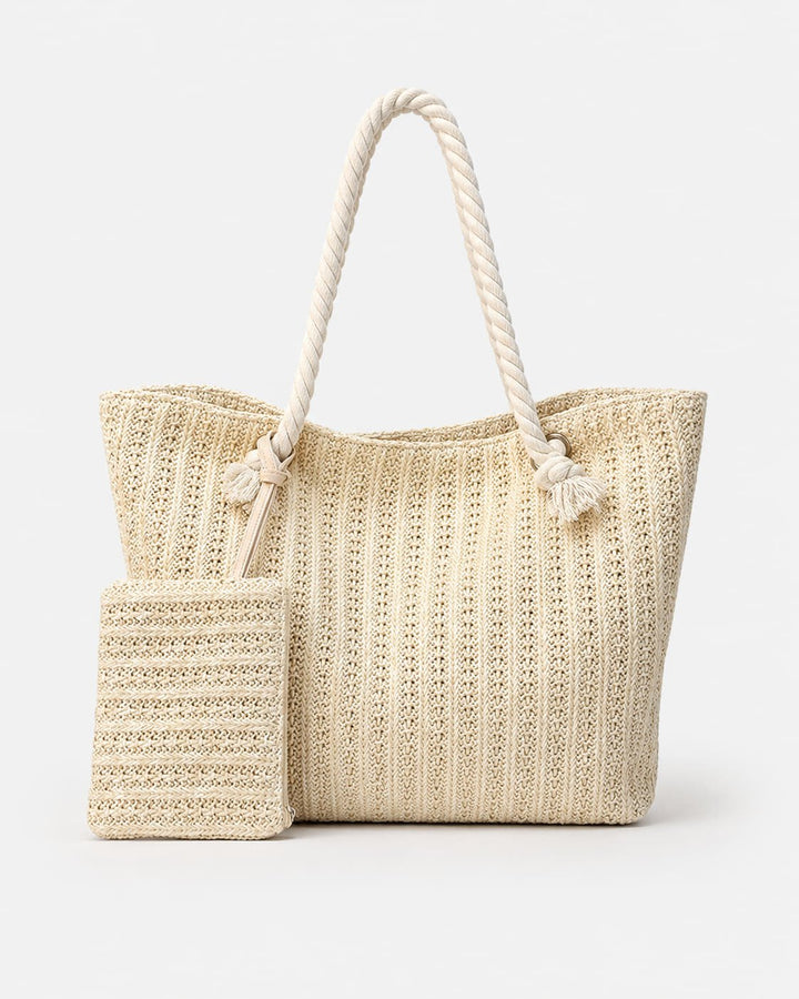 Bolso Tote con Asas Torzadas y Estuche Exterior Ref. 0809 - Marea Bella Swimwear