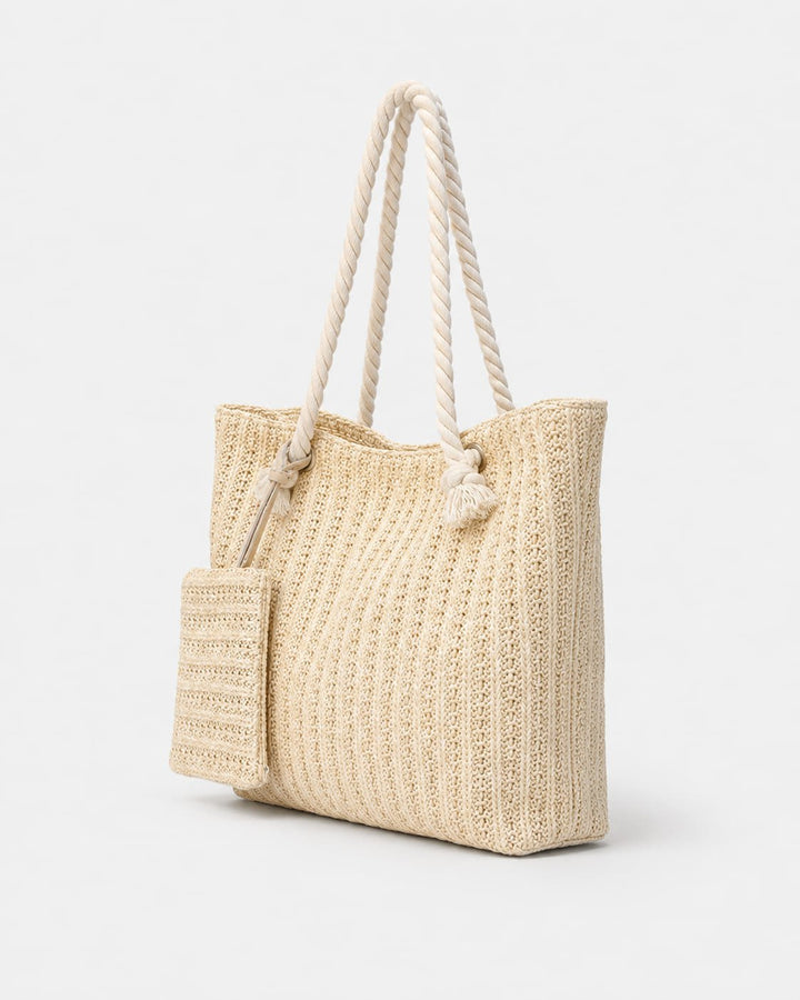 Bolso Tote con Asas Torzadas y Estuche Exterior Ref. 0809 - Marea Bella Swimwear