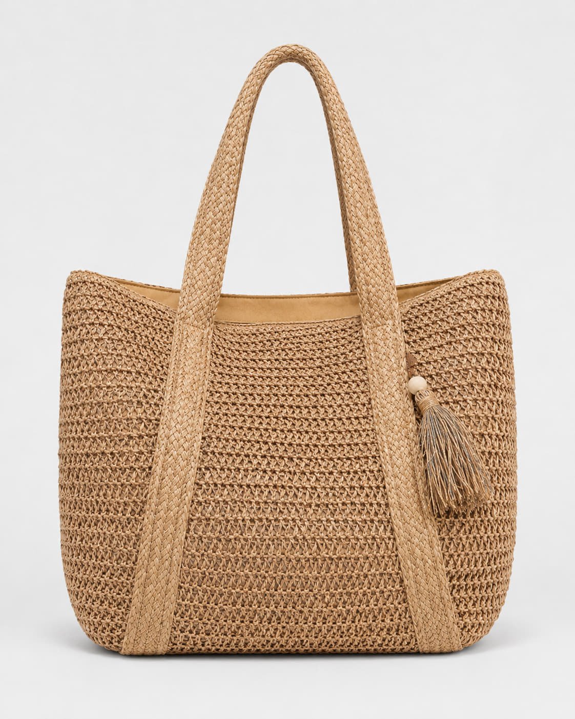 Bolso Tote con Asas Trenzadas y Borla Lateral Ref. 0808 - Marea Bella Swimwear