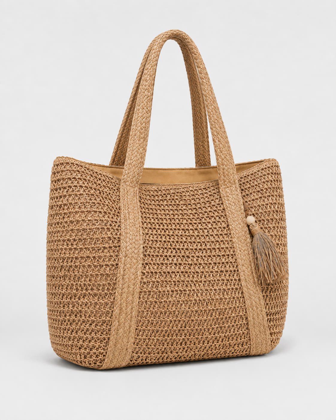 Bolso Tote con Asas Trenzadas y Borla Lateral Ref. 0808 - Marea Bella Swimwear