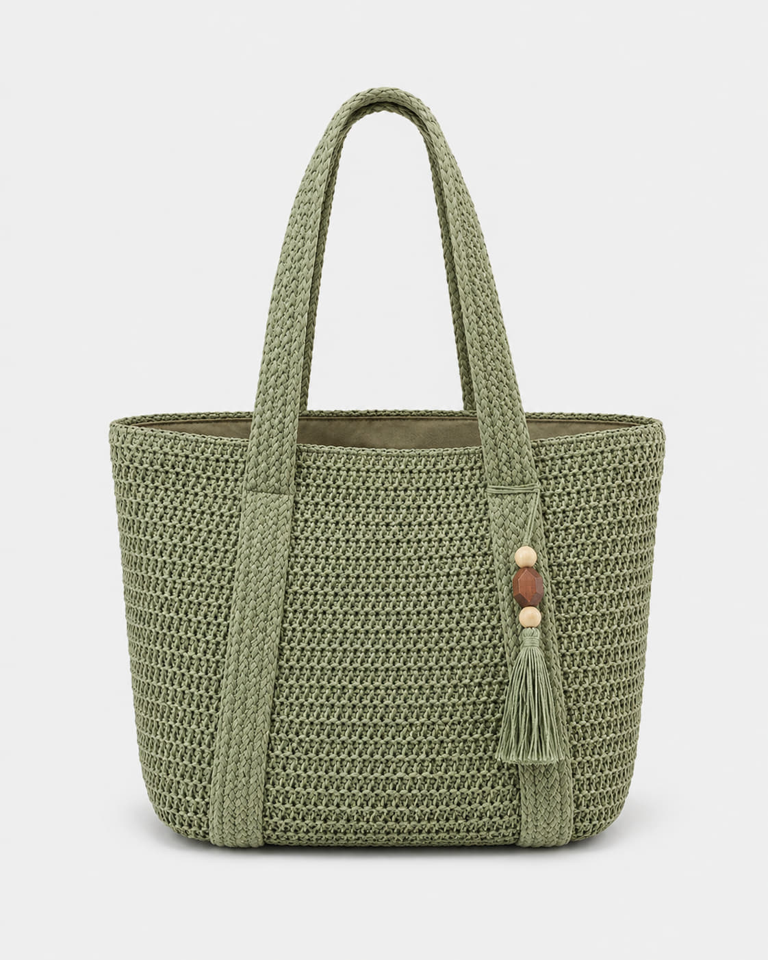Bolso Tote con Asas Trenzadas y Borla Lateral Ref. 0808 - Marea Bella Swimwear
