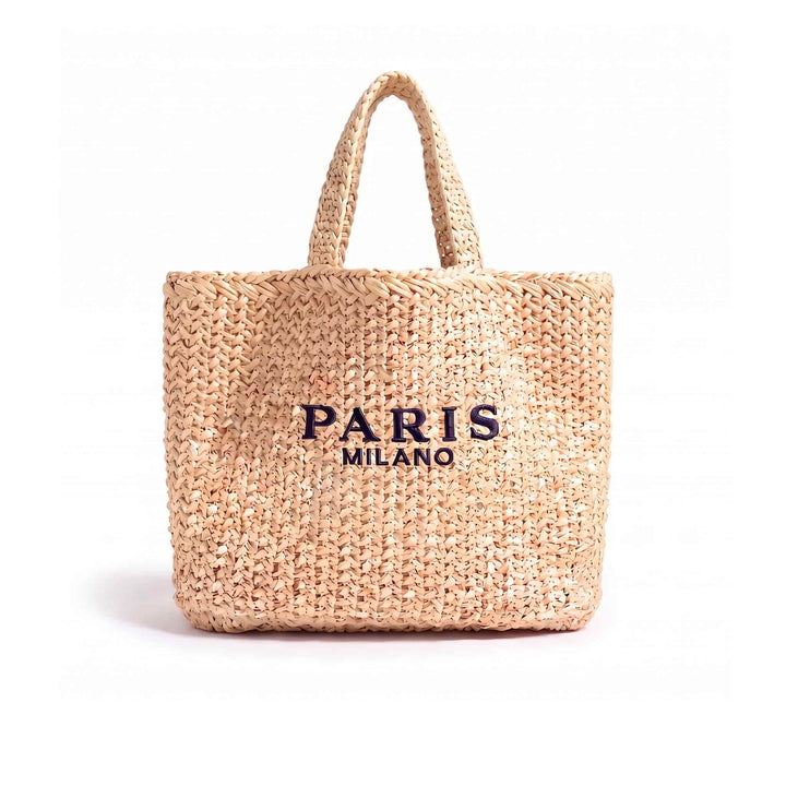 Bolso Tote con Trama Cerrada e Inscripción Frontal Ref. 0801 - Marea Bella Swimwear