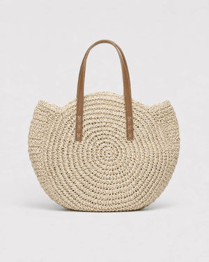 Bolso Tote Redondo con Trama Radial Ref. 0819 - Marea Bella Swimwear