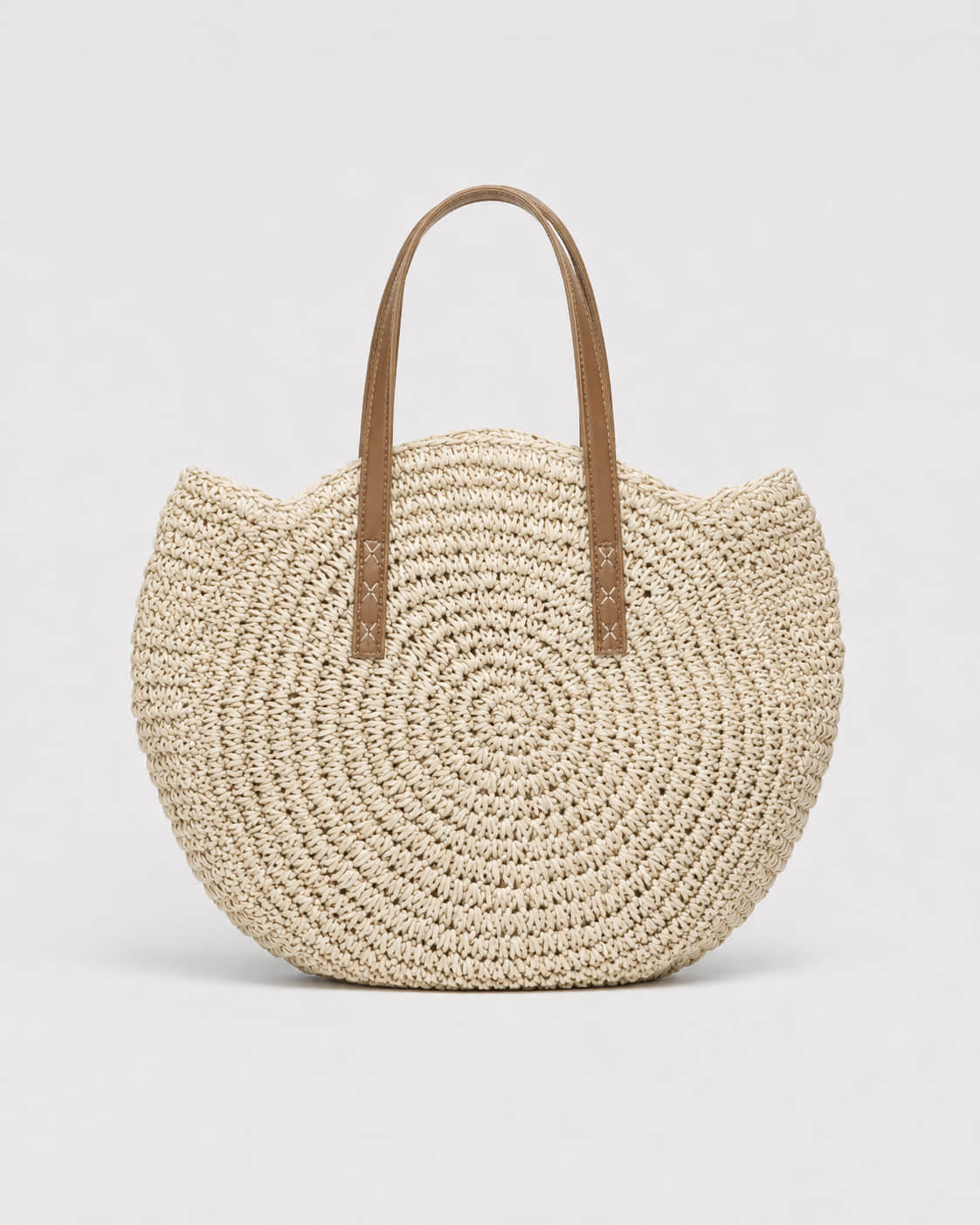 Bolso Tote Redondo con Trama Radial Ref. 0819 - Marea Bella Swimwear