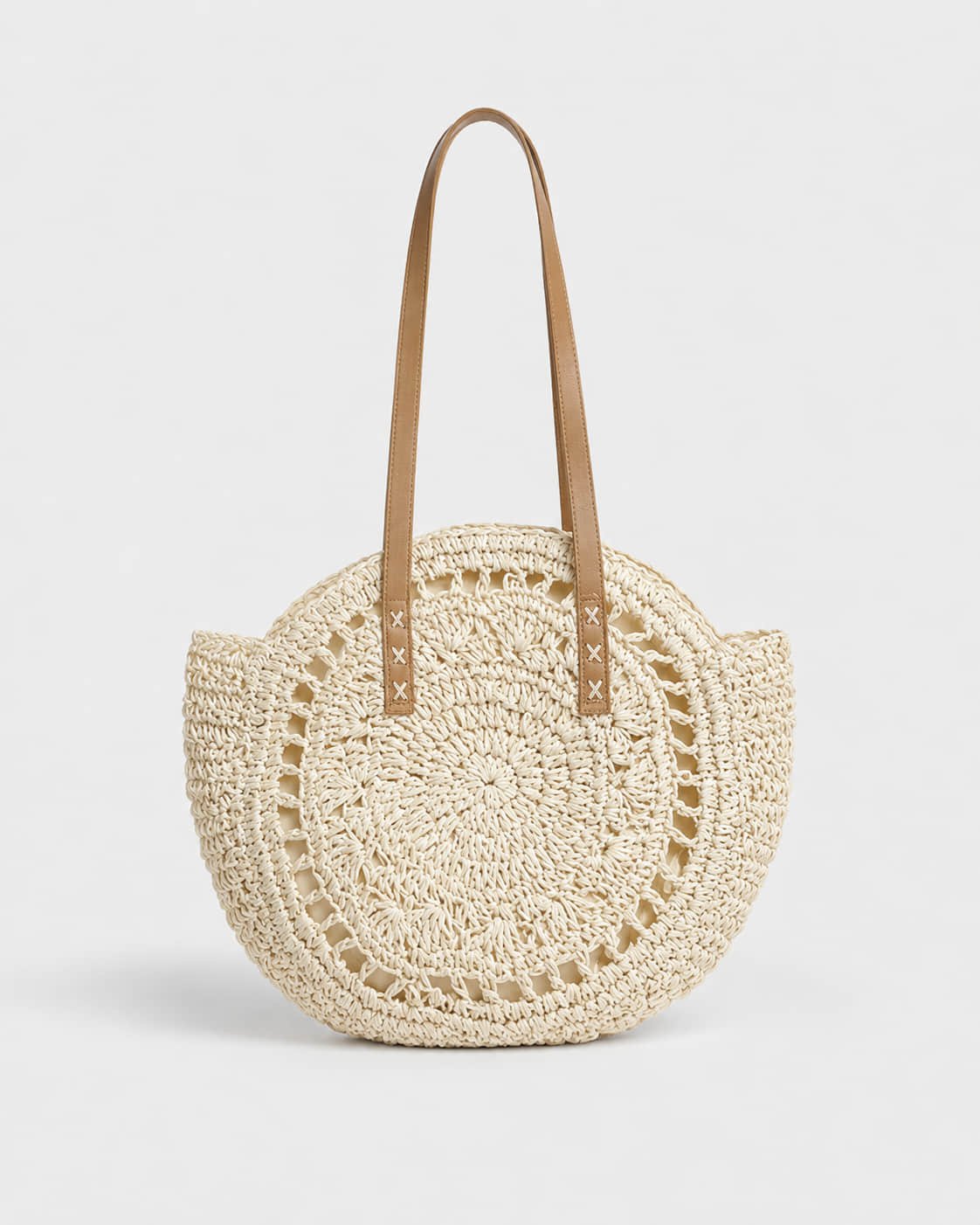 Bolso Tote Redondo con Trama Radial Ref. 0819 - Marea Bella Swimwear