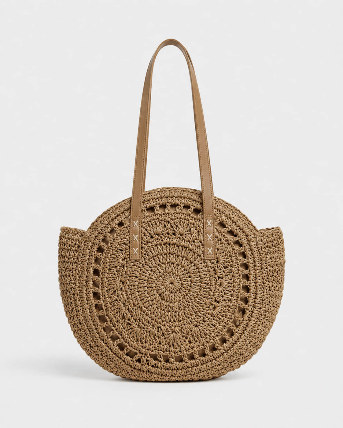 Bolso Tote Redondo con Trama Radial Ref. 0819 - Marea Bella Swimwear