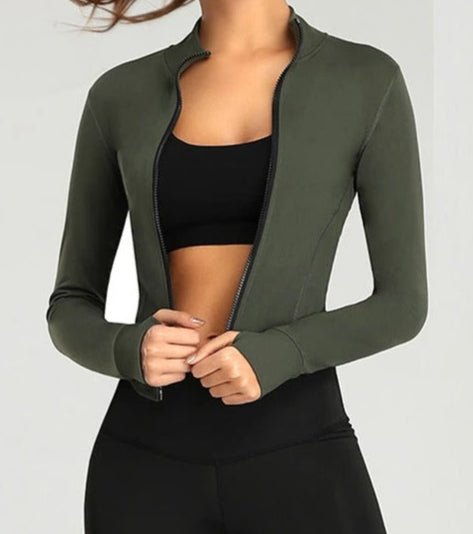 Campera Deportiva con Cierre Frontal y Cuello Alto Ref. 1082 - Marea Bella Swimwear