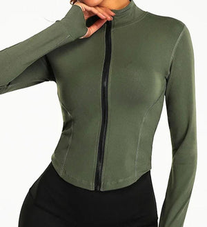 Campera Deportiva con Cierre Frontal y Cuello Alto Ref. 1082 - Marea Bella Swimwear